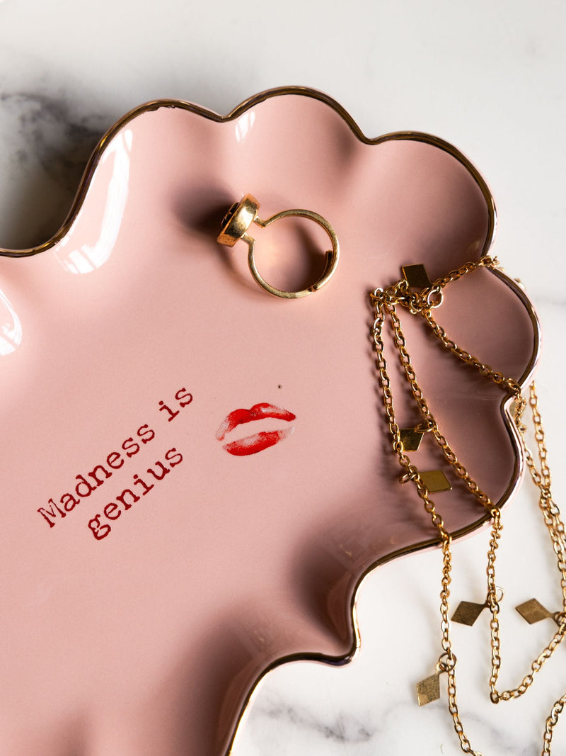 Rockett St George pink Marilyn Monroe trinket tray 13cm width - British product