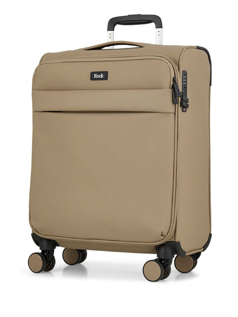 Rock Luggage nude Harper cabin suitcase, imported from the UK
