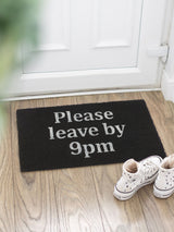 Next Something Different Black Please Leave By 9pm Doormat 60cm- Buy online at McGrocer