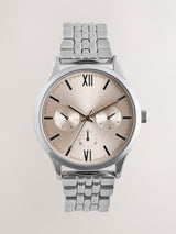 Next Silver Tone Blush Boyfriend Watch- Buy online at McGrocer