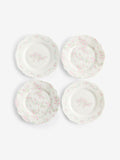 Shabby Chic pink floral side plates set of 4 - British product