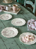 Shabby Chic pink floral side plates set of 4 - British product