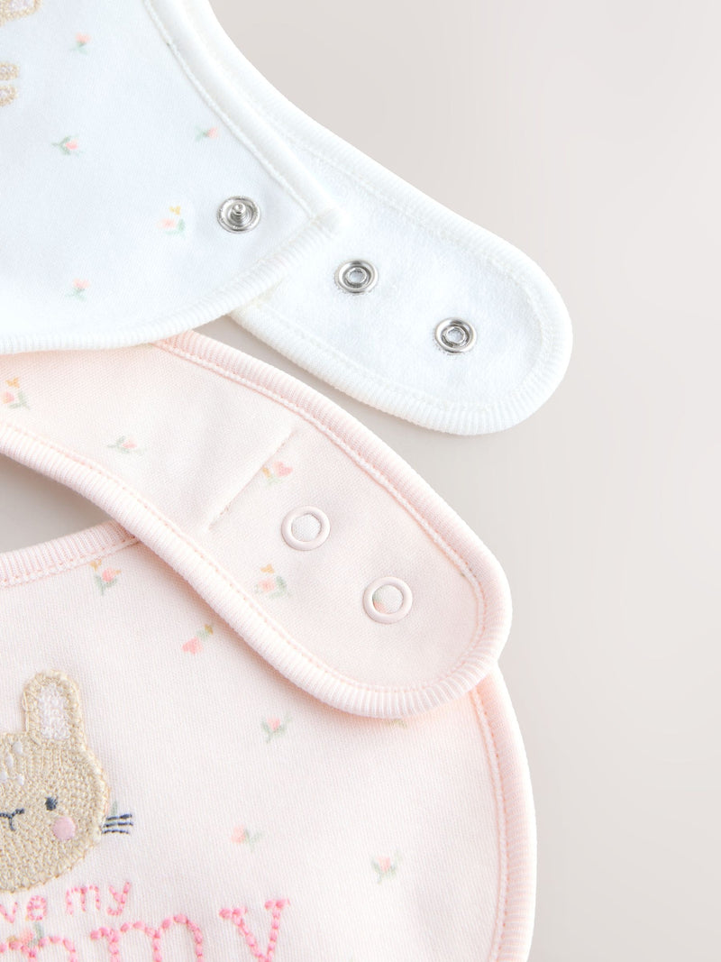 Pink Mummy/Daddy Family Baby Bibs 2 Pack