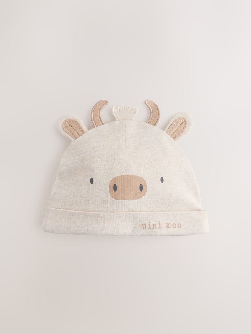 Hamish baby beanies 3 pack neutral 0-12 months, UK version