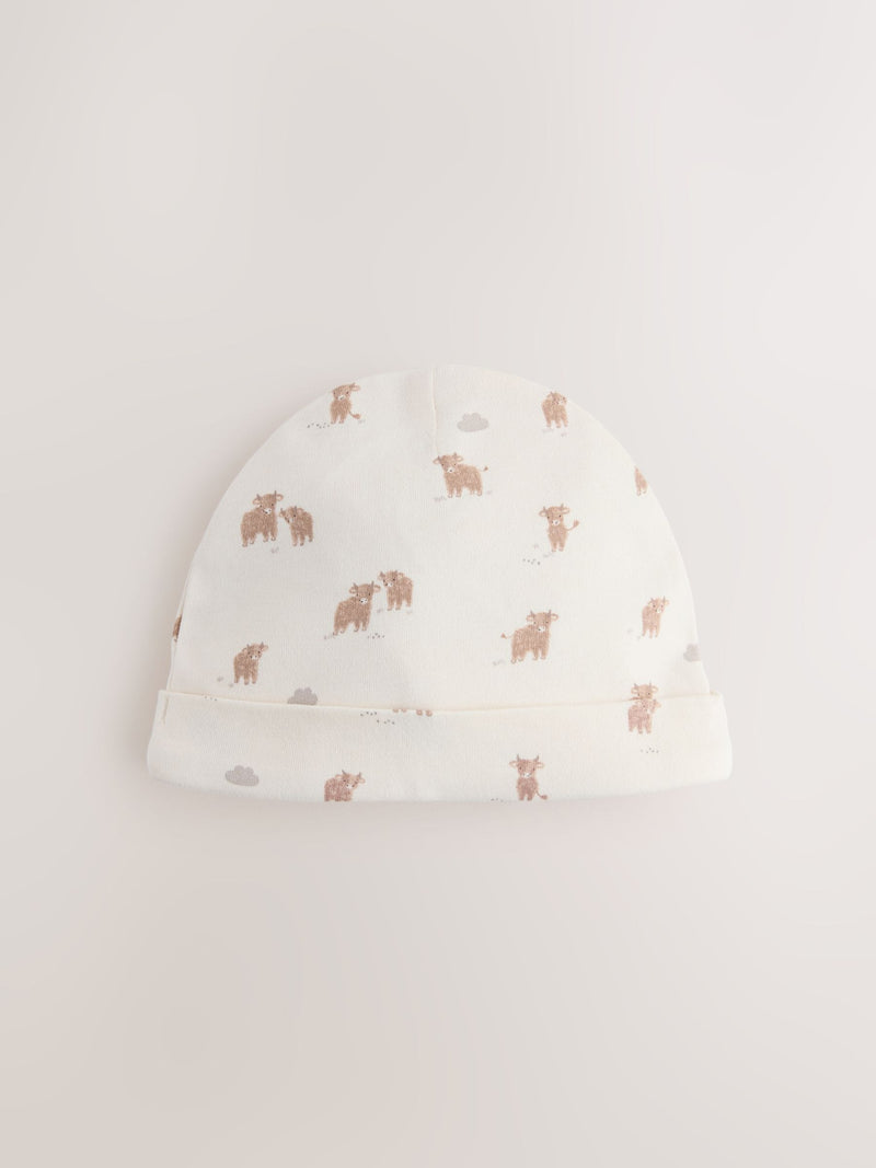 Hamish baby beanies 3 pack neutral 0-12 months, UK version