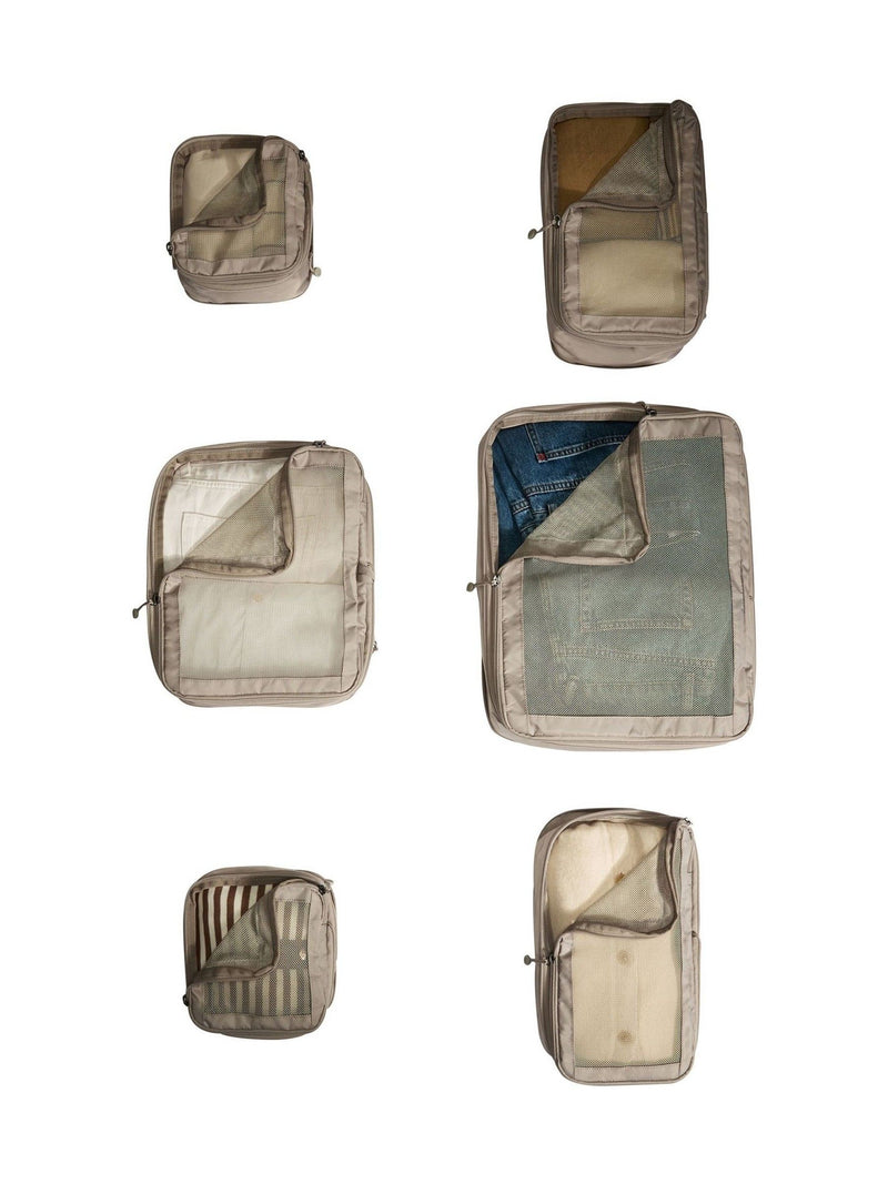 Antler cream packing cubes taupe set of 6, UK version