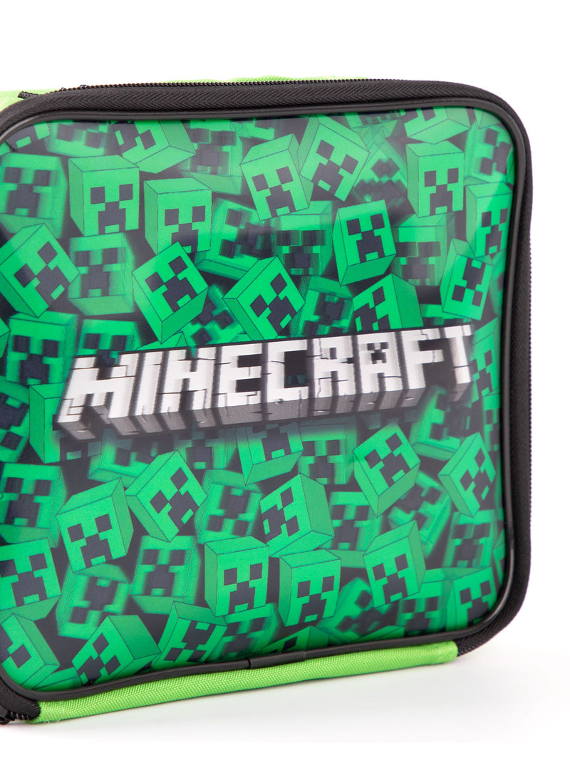 Vanilla Underground Minecraft Creeper lunch bag set (British brand)