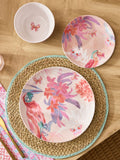 Pink floral dinner set 12 piece porcelain (British brand)