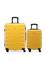 Next Flight Knight Yellow Medium Check-In and Small Carry-On Hardcase Travel Suitcase Set of 2- Buy online at McGrocer