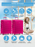 Flight Knight pink hardcase luggage set of 2, imported from the UK