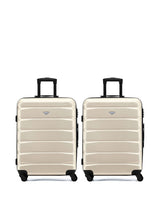 Next Flight Knight Medium Cream Hardcase Travel Suitcase Set of 2- Buy online at McGrocer