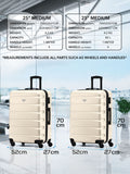 Flight Knight medium cream check-in suitcase (British brand)