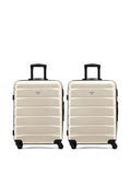 Flight Knight medium cream check-in suitcase (British brand)