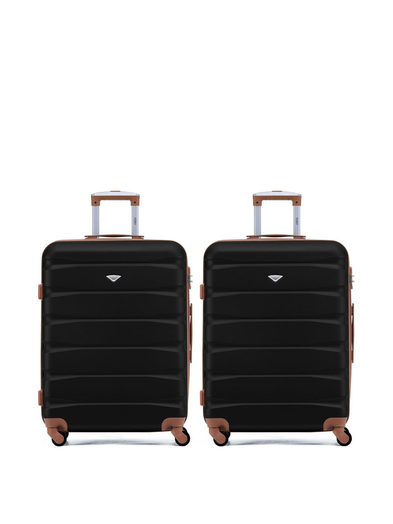 Flight Knight medium check-in suitcase black 70cm (British brand)
