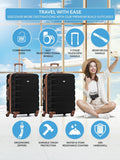 Flight Knight medium check-in suitcase black 70cm (British brand)