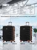 Flight Knight medium check-in suitcase black 70cm (British brand)