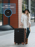 Flight Knight medium check-in suitcase black 70cm (British brand)