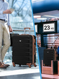 Flight Knight medium check-in suitcase black 70cm (British brand)