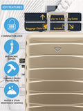 Flight Knight travel suitcases nude set of 2, imported from the UK