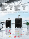 Flight Knight black cabin and medium suitcase set, imported from the UK