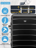 Flight Knight black cabin and medium suitcase set, imported from the UK