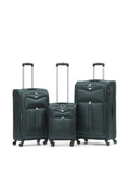 Flight Knight Purple Soft Luggage Set of 3 (Cabin, Medium, Large)