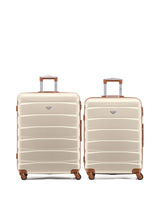 Next Flight Knight Cream Medium & Large Check-In Hold Luggage Hardcase Travel Suitcases Set of 2- Buy online at McGrocer