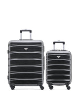 Next Flight Knight Grey Medium and Small Check-In and Carry-On Hardcase Travel Suitcase Set of 2- Buy online at McGrocer