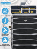 Flight Knight 2-piece hardcase suitcase set grey - British product