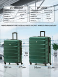 Flight Knight green luggage set medium and large, imported from the UK