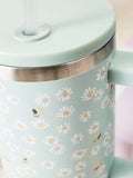 Maisie water bottle sage green floral bee print 1.2L, imported from the UK