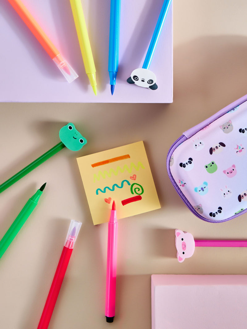 Cute animal pencil case stationery set - British product