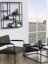 Next Actona Black Seaford Metal Wall Shelf with 3 Shelves- Buy online at McGrocer