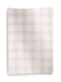 Pink wave edge gingham eyelet blackout curtains, imported from the UK