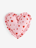 Pink and Red Ruffle Hearts Cushion, UK version