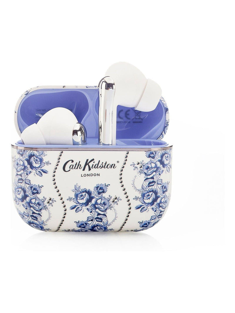 Cath Kidston Floral Blue Skylark wireless earbuds, imported from the UK