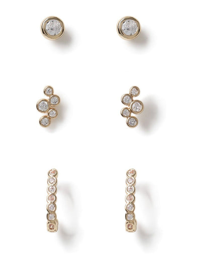 Next Aela Gold Tone Diamond Simulant Earrings Multipack- Buy online at McGrocer