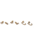 Aela gold tone diamond simulant earrings multipack - British product