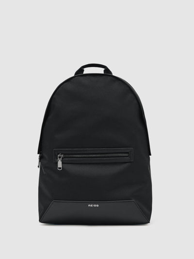 Next Reiss Black Allen Woven Zipped Backpack- Buy online at McGrocer