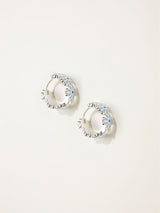 Next FatFace Silver Tone Daiy Enamel Hoop Earrings- Buy online at McGrocer