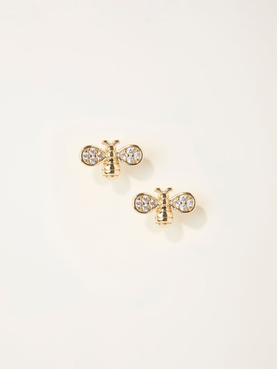 Next FatFace Gold Tone Bee Stud Earrings- Buy online at McGrocer