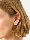 FatFace gold tone leaf stud earrings, imported from the UK