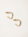 FatFace gold tone enamel daisy hoop earrings, imported from the UK