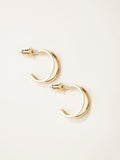 FatFace gold tone double hoop earrings 1.5cm, UK version