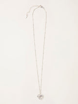 Next FatFace Silver Tone Heart Filagree Necklace- Buy online at McGrocer
