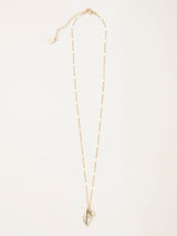 Next FatFace Gold Tone Leaf Charm Necklace- Buy online at McGrocer