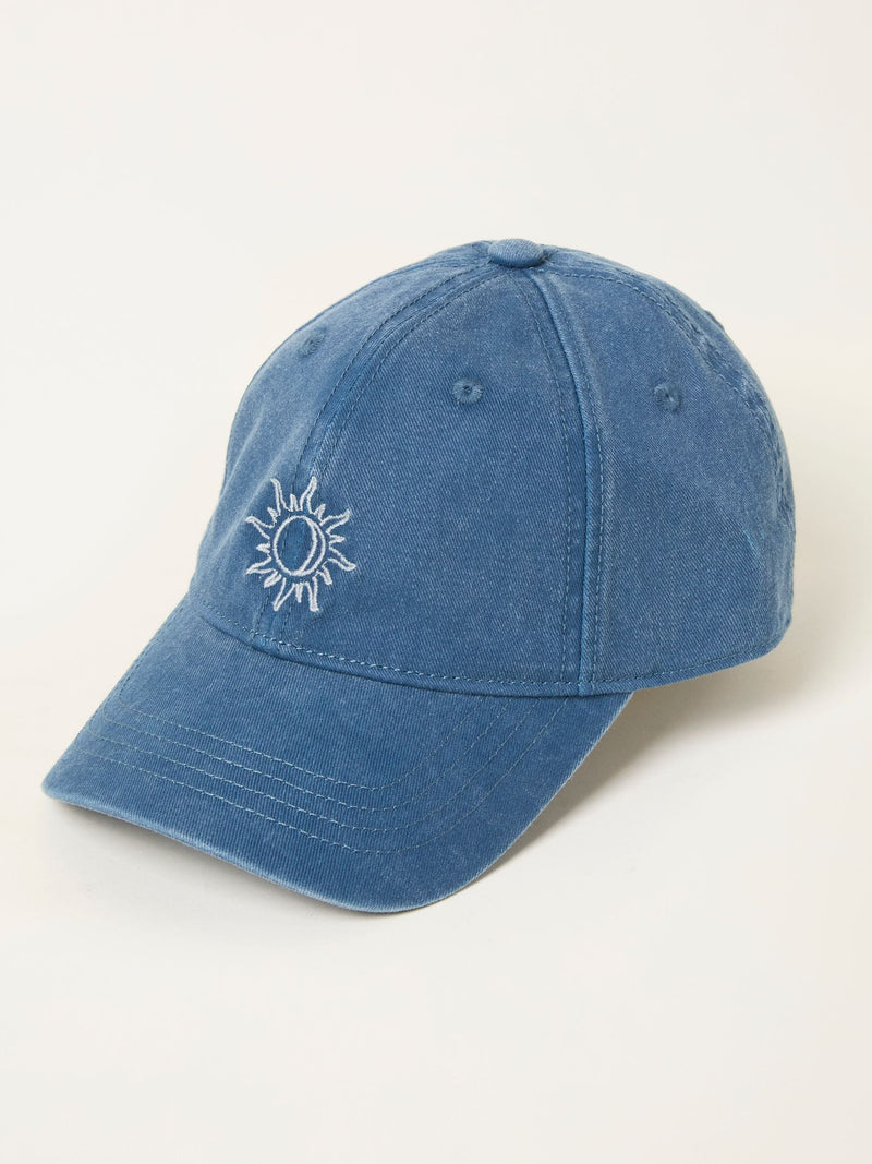 FatFace blue embroidered sun cap, UK version