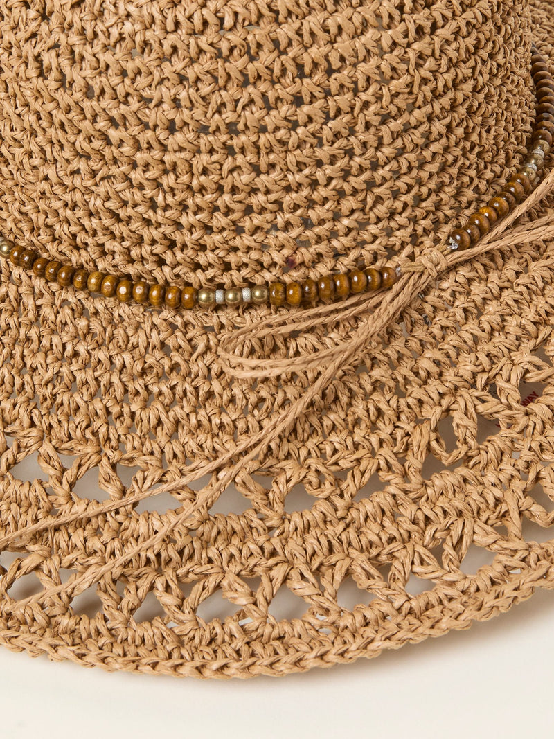 FatFace natural floppy straw sun hat, imported from the UK