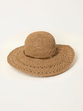 FatFace natural floppy straw sun hat, imported from the UK