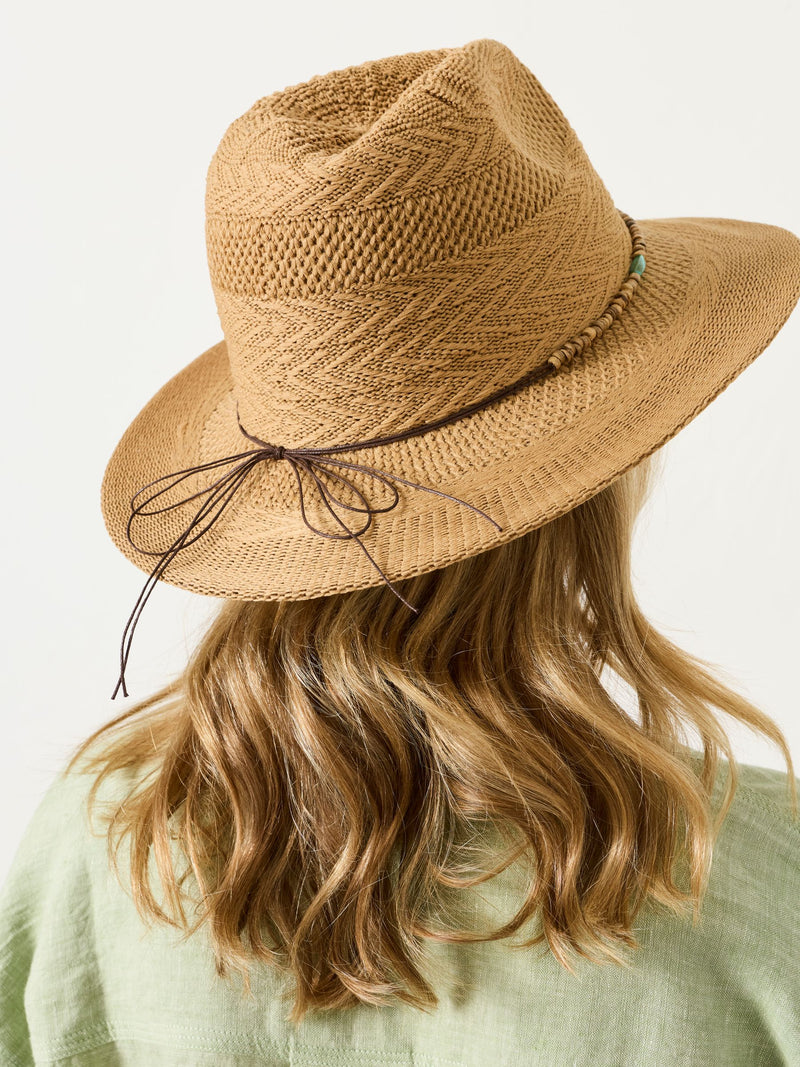 FatFace natural beaded trim fedora (British brand)
